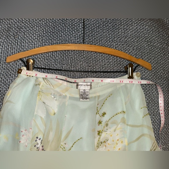 Y2K Draper’s & Damon Petites Vintage Beaded Midi Skirt size 10P - Picture 7 of 8